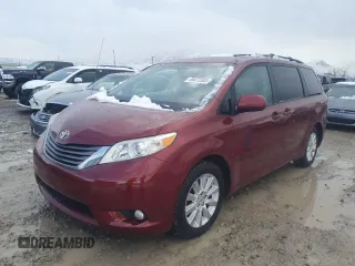 2012 Toyota Sienna XLE with VIN 5TDDK3DC0CS033695, listed as a Copart auction lot 49472385 with 190,954 mi miles and Clean Title. Bid and sale history available at carsss.com. Image 1.
