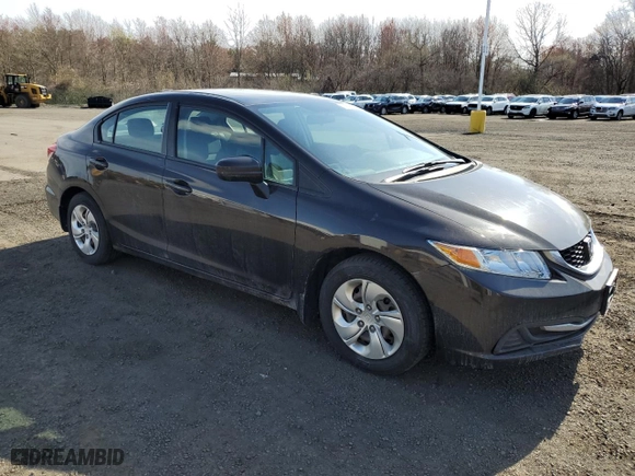 2014 Honda Civic Sedan LX with VIN 2HGFB2F51EH554736, listed as a Copart auction lot 54379215 with 166,288 mi miles and Clean Title. Bid and sale history available at carsss.com. Image 4.
