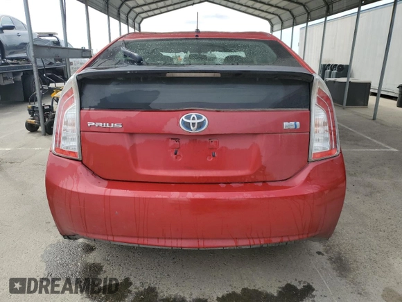 2012 Toyota Prius One with VIN JTDKN3DU4C1609227, listed as a Copart auction lot 53570365 with 162,626 mi miles and Salvage Title. Bid and sale history available at DreamBid. Image 6.