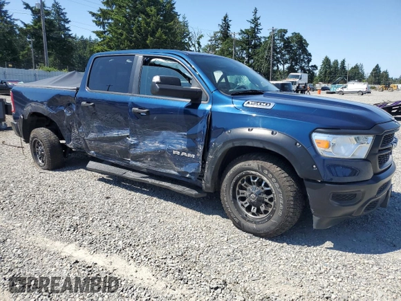 2019 Ram 1500 Tradesman z VIN 1C6SRFNTXKN651198, wystawiony jako Copart lot #58806495 z przebiegiem 61 082 mil mil oraz Szkoda całkowita • Salvage title. Historia ofert i sprzedaży dostępna na DreamBid. Obrazek 4.