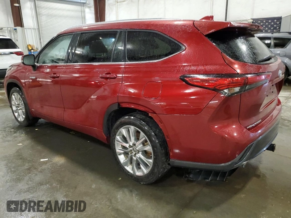 2020 Toyota Highlander Hybrid Limited with VIN 5TDXBRCH8LS009965, listed as a Copart auction lot 61006795 with 98,970 mi miles and Salvage title. Bid and sale history available at DreamBid. Image 2.