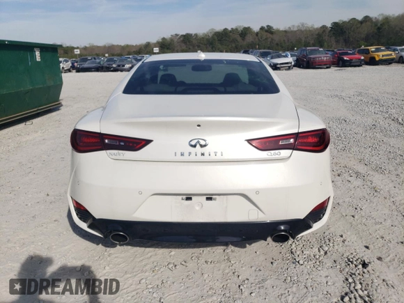 2021 Infiniti Q60 Luxe with VIN JN1EV7KK0MM410099, listed as a Copart auction lot 48942315 with 34,017 mi miles and Salvage Title. Bid and sale history available at DreamBid. Image 6.