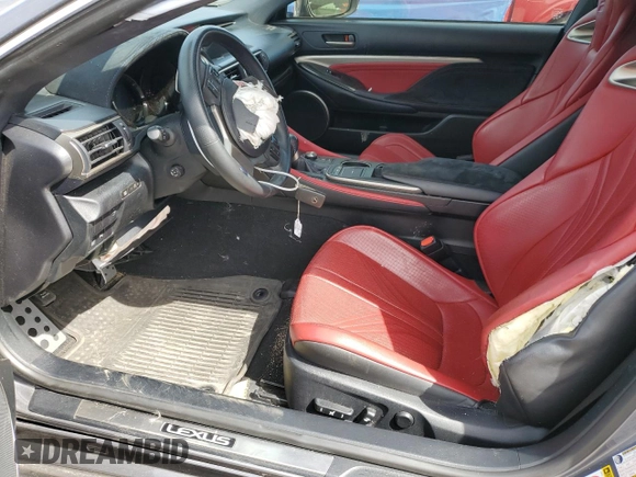 2015 Lexus RC F with VIN JTHHP5BCXF5001296, listed as a Copart auction lot 56637605 with Not provided miles and Salvage title. Bid and sale history available at DreamBid. Image 7.