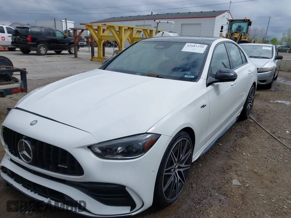 2024 Mercedes-Benz C 43 AMG with VIN W1KAF8HB0RR212189, listed as a IAAI auction lot 42082339 with 3,908 mi miles and . Bid and sale history available at DreamBid. Image 2.