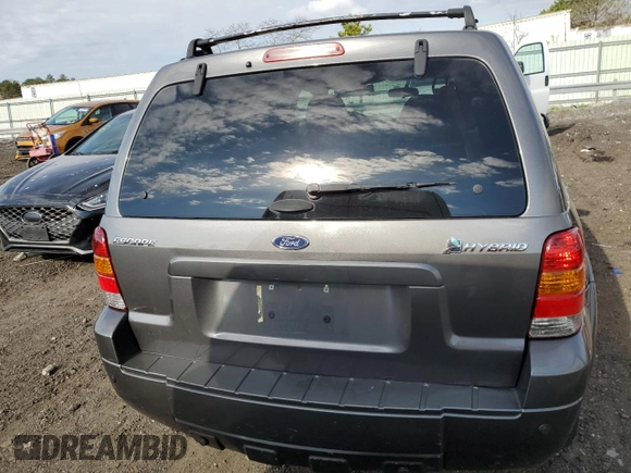 2006 Ford Escape Hybrid with VIN 1FMCU96H36KC35956, listed as a Copart auction lot 55588074 with 138,680 mi miles and Non Repairable. Bid and sale history available at carsss.com. Image 6.