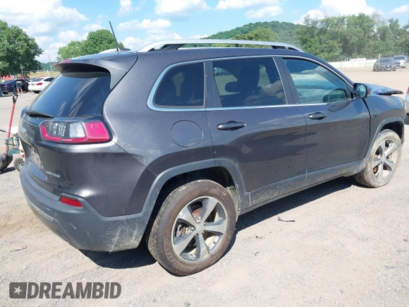 2019 Jeep Cherokee Limited with VIN 1C4PJMDX7KD491415, listed as a IAAI auction lot 39667583 with 65,502 mi miles and . Bid and sale history available at DreamBid. Image 4.