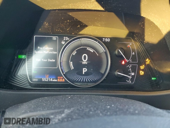 2020 Lexus UX with VIN JTHP9JBH5L2030549, listed as a Copart auction lot 88097685 with 55,214 mi miles and Salvage Title. Bid and sale history available at carsss.com. Image 9.