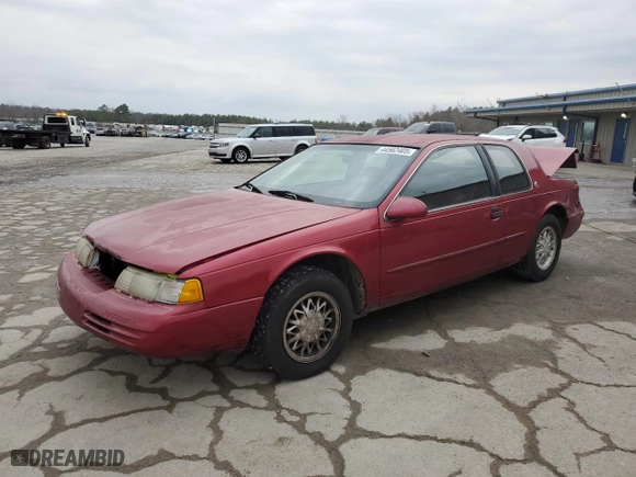 1994 Mercury Cougar XR7 with VIN 1MELM6245RH654560, listed as a Copart auction lot 44562405 with 27,035 mi miles and Salvage Title. Bid and sale history available at carsss.com. Image 1.