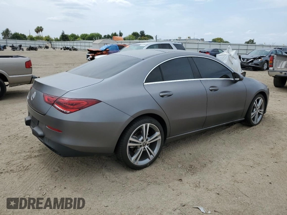 2021 Mercedes-Benz CLA 250 with VIN W1K5J4GB0MN186994, listed as a Copart auction lot 55247953 with Not Provided miles and . Bid and sale history available at DreamBid. Image 3.