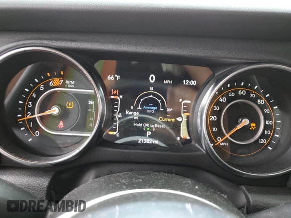 2023 Jeep Wrangler Sahara z VIN 1C4HJXEG9PW544275, wystawiony jako Copart lot #59932585 z przebiegiem 21 382 mil mil oraz Szkoda całkowita • Salvage title. Historia ofert i sprzedaży dostępna na DreamBid. Obrazek 9.