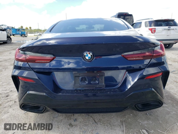 2020 BMW 8 Series 840i with VIN WBAAE2C00LBP62036, listed as a Copart auction lot 59505894 with 32,598 mi miles and Salvage Title. Bid and sale history available at carsss.com. Image 6.