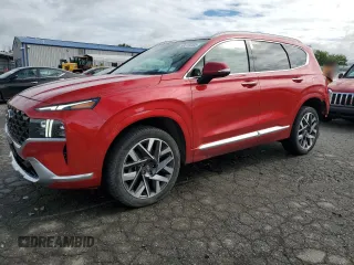 2023 Hyundai Santa Fe Calligraphy z VIN 5NMS5DAL9PH516443, wystawiony jako Copart lot #58220205 z przebiegiem 38 201 mil mil oraz Szkoda całkowita • Salvage title. Historia ofert i sprzedaży dostępna na DreamBid. Obrazek 1.