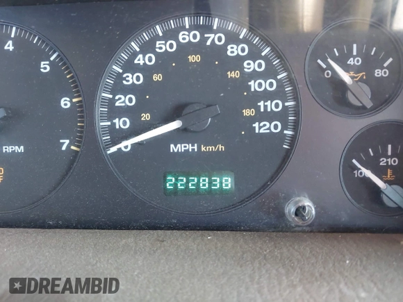 1999 Jeep Grand Cherokee Limited with VIN 1J4GW68NXXC727844, listed as a IAAI auction lot 41290773 with 222,838 mi miles. Bid and sale history available at carsss.com. Image 16.