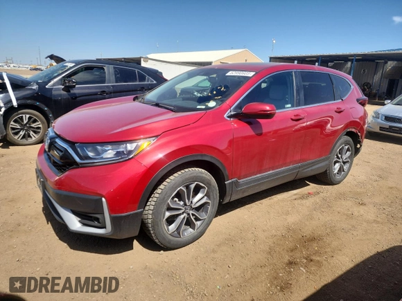 2021 Honda CR-V EX-L with VIN 2HKRW2H84MH646307, listed as a Copart auction lot 52990605 with 62,464 mi miles and Salvage Title. Bid and sale history available at DreamBid. Image 1.