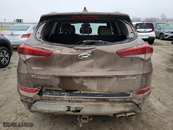 2017 Hyundai Tucson Value with VIN KM8J33A25HU321870, listed as a Copart auction lot 43997035 with 154,450 mi miles and Salvage Title. Bid and sale history available at carsss.com. Image 6.
