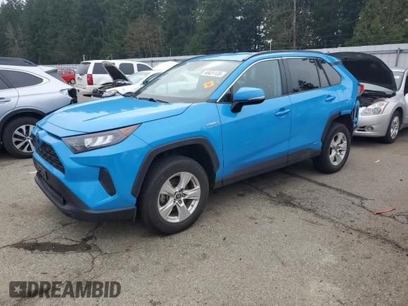 2021 Toyota RAV4 Hybrid LE with VIN 2T3MWRFV6MW114352, listed as a Copart auction lot 48451135 with 118,835 mi miles and Salvage Title. Bid and sale history available at carsss.com. Image 1.
