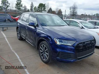 2023 Audi Q7 Premium Plus with VIN WA1LCBF76PD022585, listed as a IAAI auction lot 41702632 with 21,961 mi miles and . Bid and sale history available at DreamBid. Image 1.