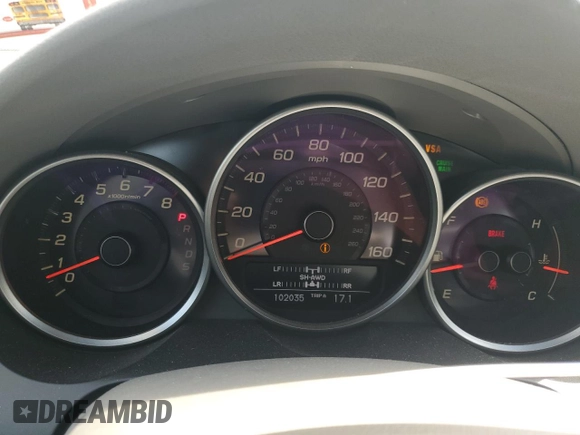 2009 Acura RL Tech Pkg with VIN JH4KB266X9C000169, listed as a Copart auction lot 54623365 with 102,035 mi miles and Salvage Title. Bid and sale history available at carsss.com. Image 9.