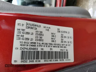 2005 Dodge Caravan SXT with VIN 2D4GP44L05R480918, listed as a Copart auction lot 58523645 with 212,535 mi miles and Salvage title. Bid and sale history available at DreamBid. Image 13.