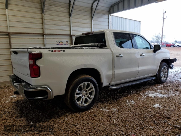 2023 Chevrolet Silverado 1500 LTZ with VIN 2GCUDGED2P1108287, listed as a Copart auction lot 46066515 with 58,722 mi miles and Salvage Title. Bid and sale history available at carsss.com. Image 3.