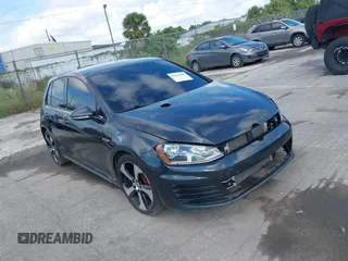 2017 Volkswagen Golf GTI S with VIN 3VW4T7AU8HM065610, listed as a IAAI auction lot 41654468 with 116,860 mi miles. Bid and sale history available at carsss.com. Image 1.