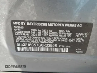 2016 BMW X6 xDrive50i with VIN 5UXKU6C57G0R33958, listed as a Copart auction lot 49774065 with 124,226 mi miles and Salvage Title. Bid and sale history available at carsss.com. Image 13.
