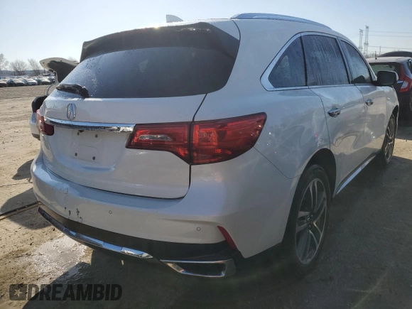 2017 Acura MDX w/Advance Pkg with VIN 5FRYD4H81HB002053, listed as a Copart auction lot 47751965 with 188,696 mi miles and Salvage Title. Bid and sale history available at carsss.com. Image 3.