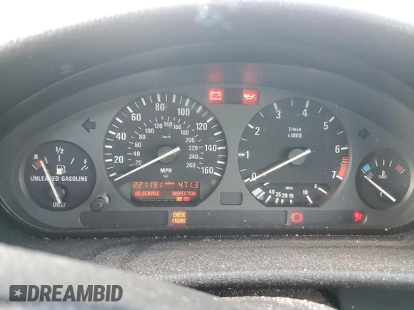 1995 BMW 3 Series 325i with VIN WBACB4328SFM07976, listed as a Copart auction lot 44544775 with 221,191 mi miles and Salvage Title. Bid and sale history available at carsss.com. Image 9.
