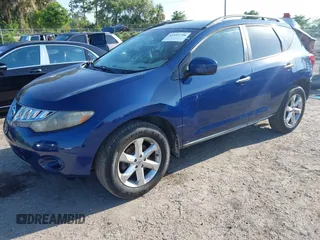 2009 Nissan Murano S with VIN JN8AZ18U09W024899, listed as a IAAI auction lot 41933798 with 135,078 mi miles. Bid and sale history available at carsss.com. Image 2.