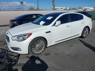 2015 Kia K900 Luxury with VIN KNALW4D48F6022640, listed as a IAAI auction lot 41923040 with 95,557 mi miles. Bid and sale history available at carsss.com. Image 2.