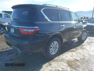 2021 Nissan Armada SV with VIN JN8AY2AD9M9662062, listed as a IAAI auction lot 41646938 with 83,979 mi miles. Bid and sale history available at carsss.com. Image 4.