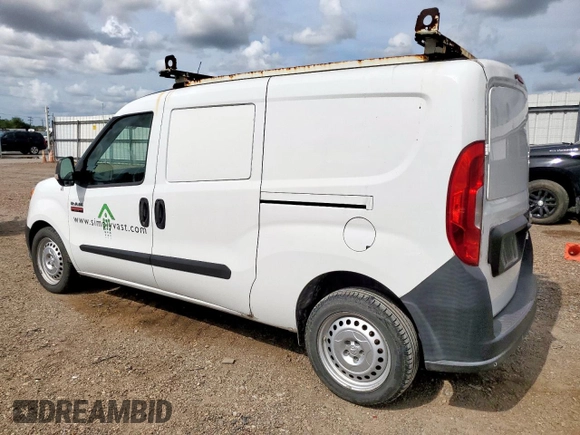 2017 Ram ProMaster City Cargo Tradesman with VIN ZFBERFAB5H6E84440, listed as a Copart auction lot 61678875 with 113,828 mi miles and Salvage title. Bid and sale history available at DreamBid. Image 2.