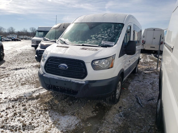 2016 Ford Transit Cargo Van with VIN 1FTYR2CM1GKA97310, listed as a Copart auction lot 44336235 with 0 mi miles and Clean Title. Bid and sale history available at carsss.com. Image 1.