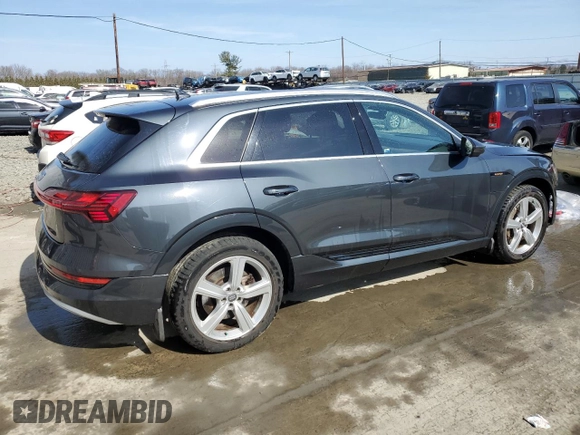 2019 Audi e-tron Premium Plus with VIN WA1LAAGEXKB015138, listed as a Copart auction lot 48853815 with 35,816 mi miles and Salvage title. Bid and sale history available at DreamBid. Image 3.