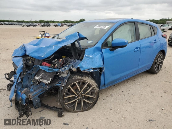 2024 Subaru Impreza Sport with VIN JF1GUAFC5R8383142, listed as a Copart auction lot 53307565 with 23,832 mi miles and Salvage Title. Bid and sale history available at carsss.com. Image 1.