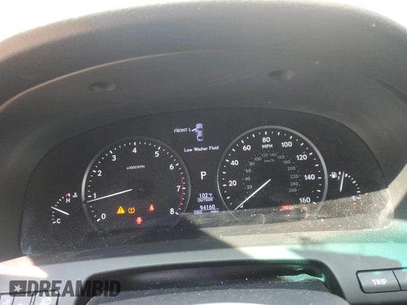 2013 Lexus LS 460 with VIN JTHCL5EF3D5019342, listed as a Copart auction lot 62895325 with 94,160 mi miles and Clean title. Bid and sale history available at DreamBid. Image 9.