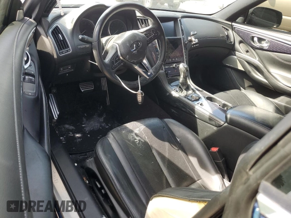 2017 Infiniti Q60 Sport with VIN JN1EV7EK6HM362853, listed as a Copart auction lot 48518255 with 139,405 mi miles and Salvage Title. Bid and sale history available at DreamBid. Image 8.