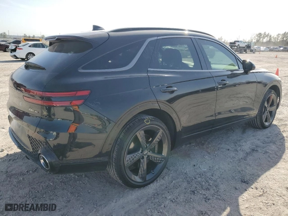 2023 Genesis GV70 3.5T Sport with VIN KMUMCDTC8PU114818, listed as a Copart auction lot 48213145 with 8,977 mi miles and Salvage Title. Bid and sale history available at carsss.com. Image 3.