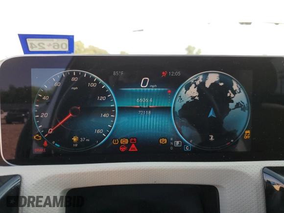 2019 Mercedes-Benz A 220 with VIN WDD3G4EB6KW021421, listed as a Copart auction lot 55458715 with 72,118 mi miles and Salvage title. Bid and sale history available at DreamBid. Image 9.
