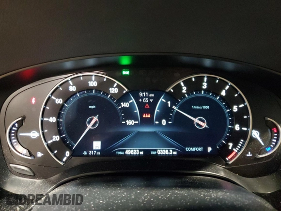 2019 BMW 5 Series 540i xDrive with VIN WBAJE7C54KWD55016, listed as a Copart auction lot 56281805 with 49,623 mi miles and Salvage title. Bid and sale history available at DreamBid. Image 9.