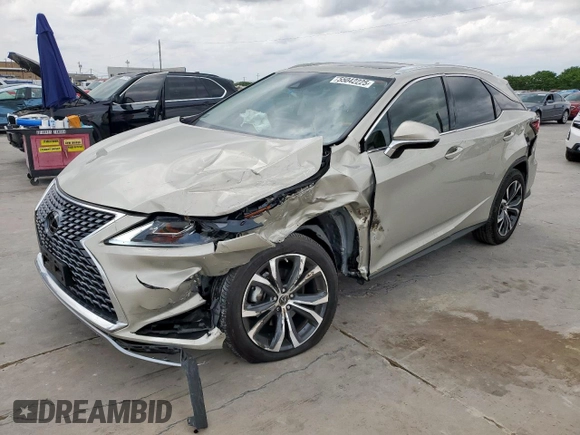 2021 Lexus RX 350 with VIN 2T2HZMAA3MC193923, listed as a Copart auction lot 55042225 with 16,206 mi miles and Salvage Title. Bid and sale history available at DreamBid. Image 1.
