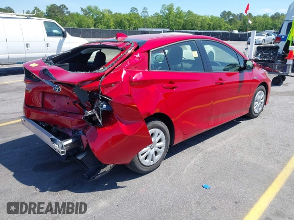 2022 Toyota Prius L Eco with VIN JTDKAMFU6N3158307, listed as a IAAI auction lot 42042768 with 17,882 mi miles and . Bid and sale history available at DreamBid. Image 4.