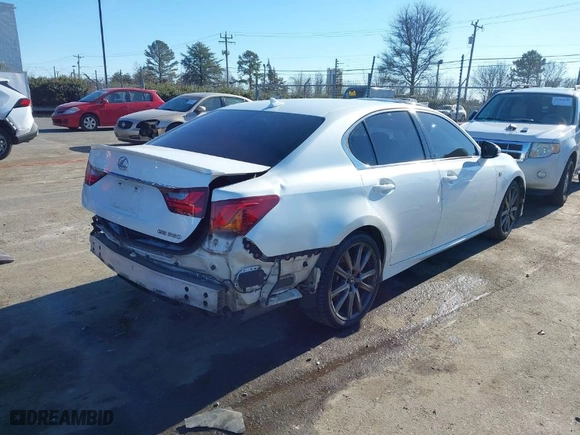 2013 Lexus GS 350 with VIN JTHBE1BL9D5013652, listed as a IAAI auction lot 41282929 with 189,730 mi miles. Bid and sale history available at carsss.com. Image 4.