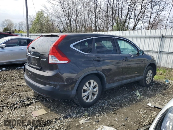 2013 Honda CR-V EX with VIN 5J6RM4H59DL075524, listed as a Copart auction lot 53168035 with 163,076 mi miles and Salvage Title. Bid and sale history available at carsss.com. Image 3.