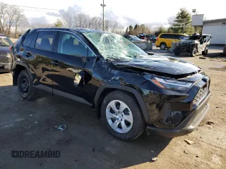 2025 Toyota RAV4 LE with VIN 2T3K1RFV7SC308764, listed as a Copart auction lot 43246705 with 498 mi miles and Salvage Title. Bid and sale history available at carsss.com. Image 4.