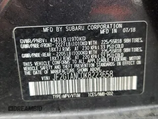 2019 Subaru Crosstrek Limited with VIN JF2GTANC0K8223658, listed as a Copart auction lot 58191685 with 82,747 mi miles and Salvage title. Bid and sale history available at DreamBid. Image 13.