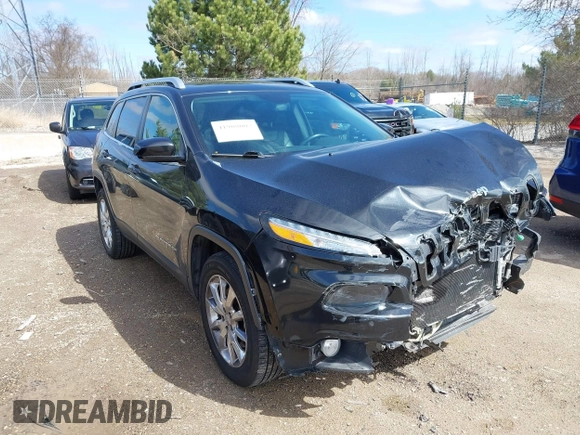2014 Jeep Cherokee Limited with VIN 1C4PJMDS2EW153305, listed as a IAAI auction lot 41908007 with 88,015 mi miles. Bid and sale history available at carsss.com. Image 1.