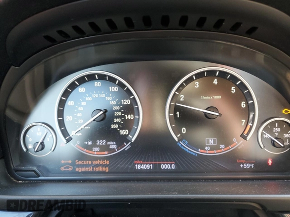 2013 BMW 5 Series 535i xDrive with VIN WBAFU7C54DDU69196, listed as a Copart auction lot 54407865 with 184,091 mi miles and Clean Title. Bid and sale history available at carsss.com. Image 9.