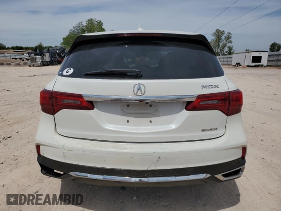 2018 Acura MDX Technology with VIN 5J8YD4H57JL000142, listed as a Copart auction lot 54399715 with 82,776 mi miles and Salvage title. Bid and sale history available at DreamBid. Image 6.