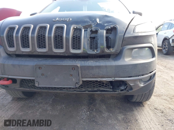 2014 Jeep Cherokee Trailhawk with VIN 1C4PJMBS3EW127749, listed as a IAAI auction lot 41836617 with 207,002 mi miles and . Bid and sale history available at DreamBid. Image 6.